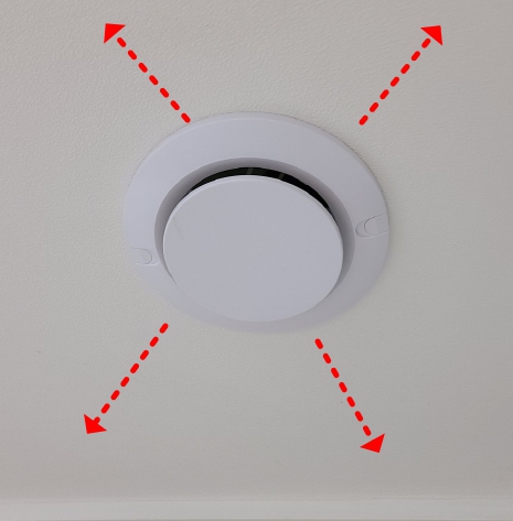 집안의 공기를 바깥으로 내보내고 신선한 공기는 안으로 들여보내 주는 환기구 입니다.