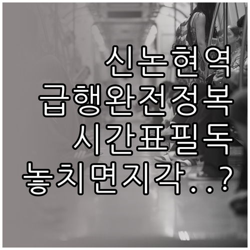신논현역 9호선 급행 및 신분당선 연..