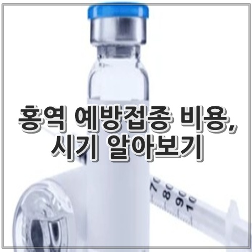 홍역 예방접종 비용, 시기 알아보기