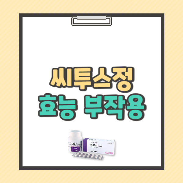 씨투스정 50mg 성분 효능 부작용 복용법