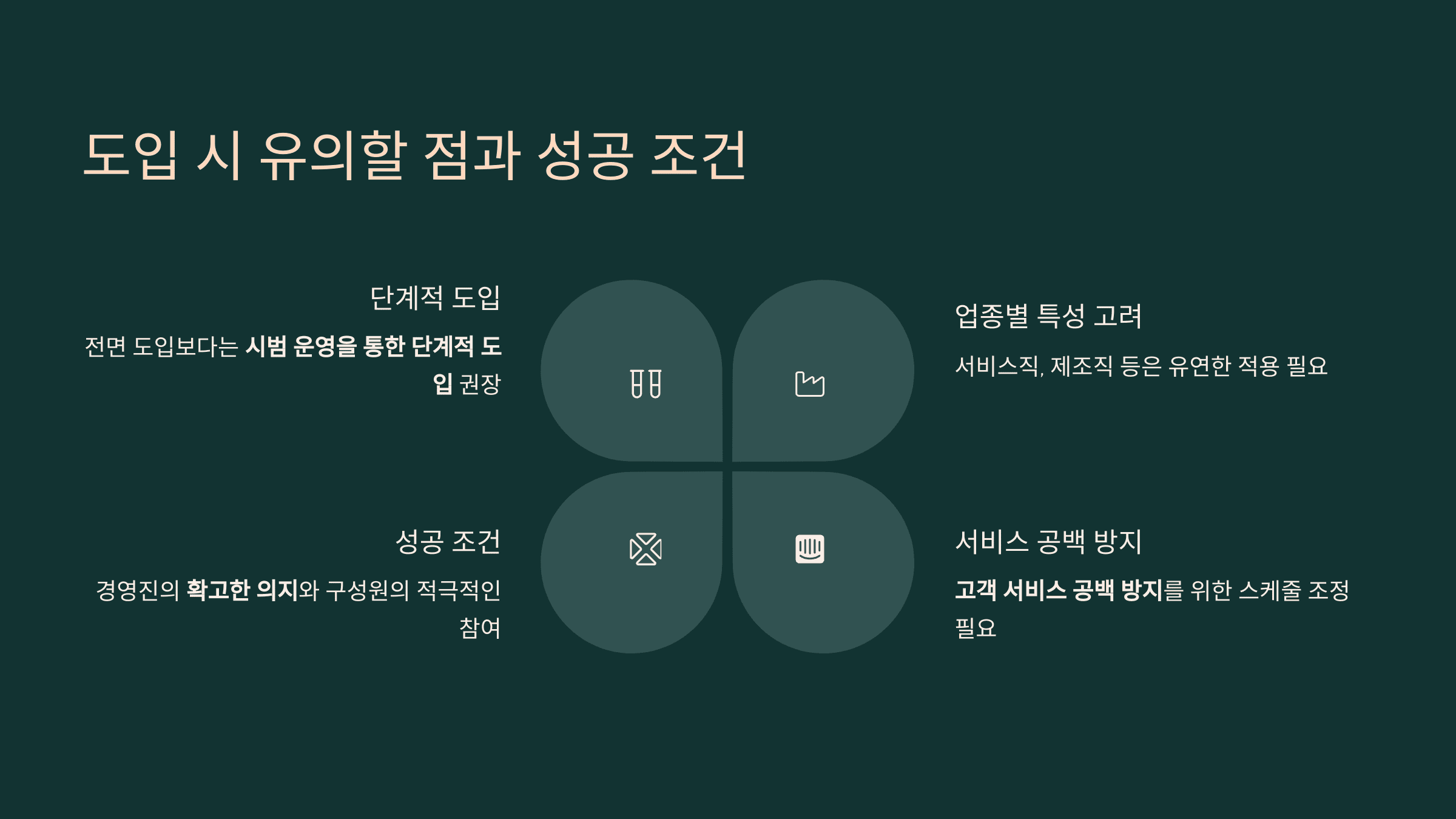 도입 시 유의할 점과 성공 조건