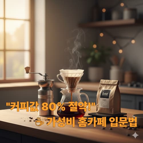 집에서 즐기는 '홈카페' 입문! 원두 고르는 법과 가성비 추출 도구