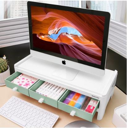 마켓플랜 파스텔 2단 모니터 받침대&#44; 민트