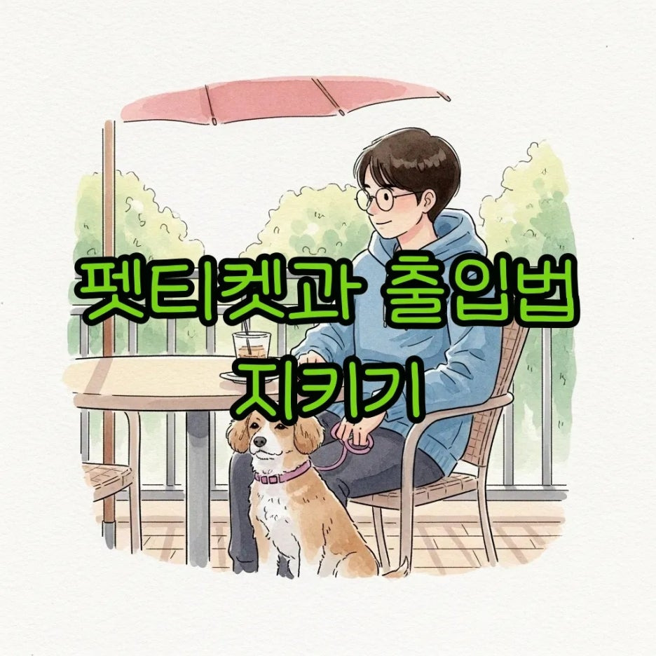 반려동물과 카페에서 행복한 시간을 보내는 모습
