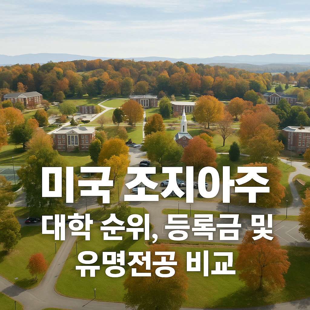 미국 조지아주 대학 순위, 등록금 및 유명전공 비교 이미지