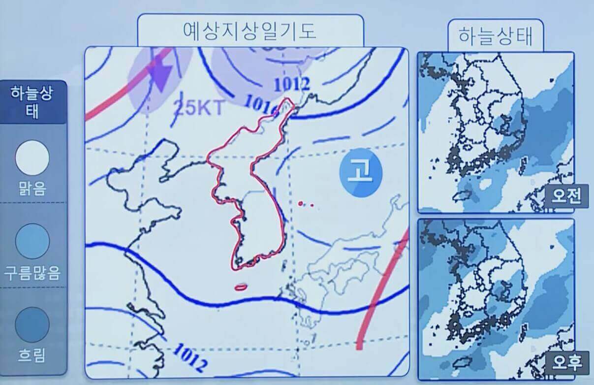 예상 지상일기도