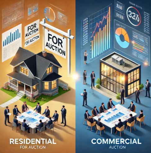 주거용 VS 상업용 경매에 대한 이미지