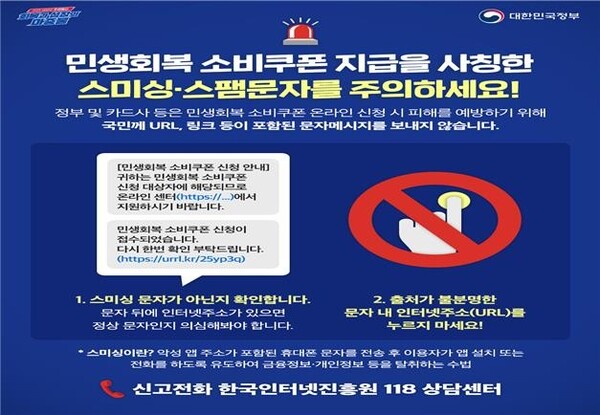 스미싱,스팸문자 사기극성