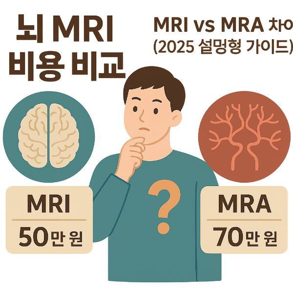 MRI vs MRA 한눈표(선택 가이드)