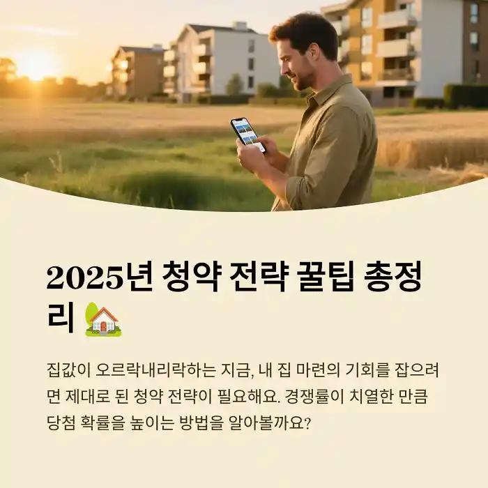 2025년 청약 전략 꿀팁 총정리