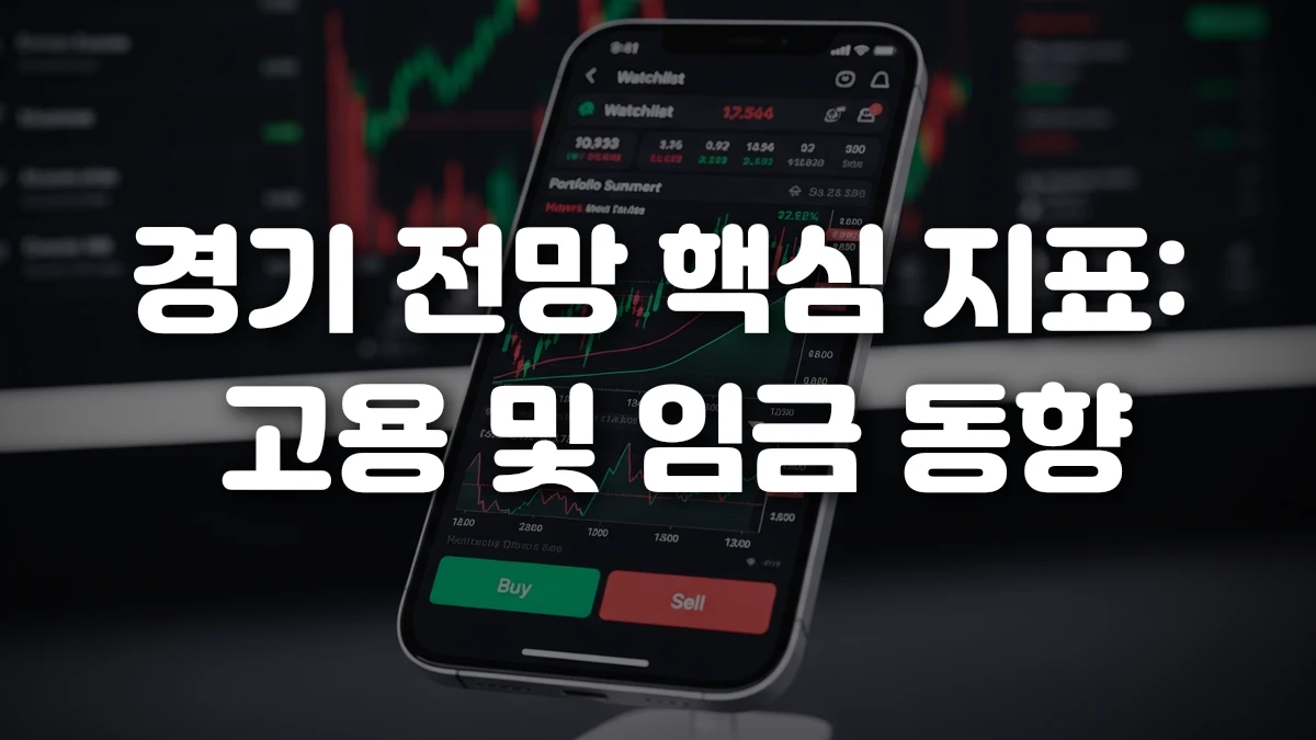 경기 전망 핵심 지표 고용 및 임금 동향