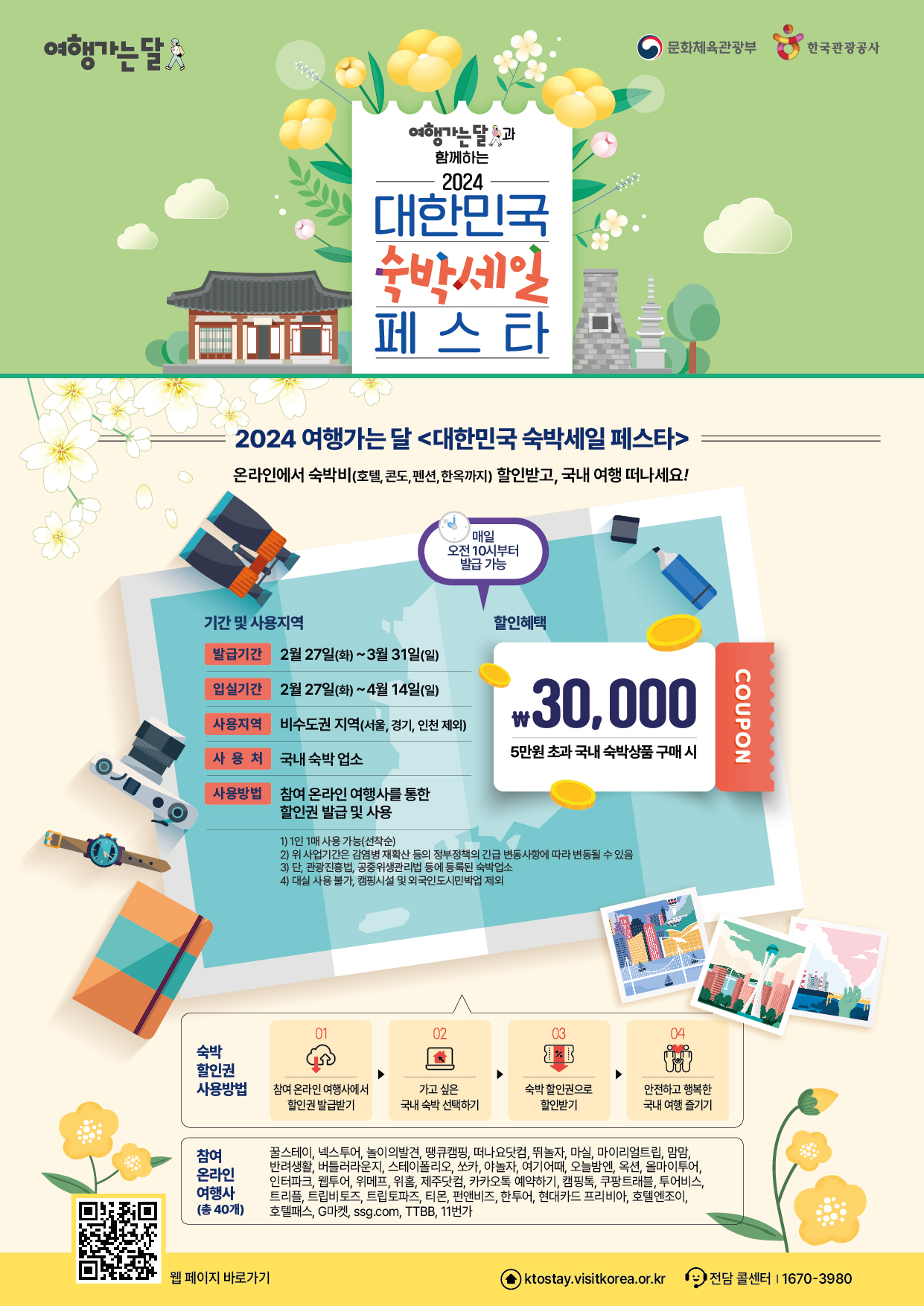 여행 가는 달 대한민국 숙박 세일 페스타 할인 쿠폰 발급 방법