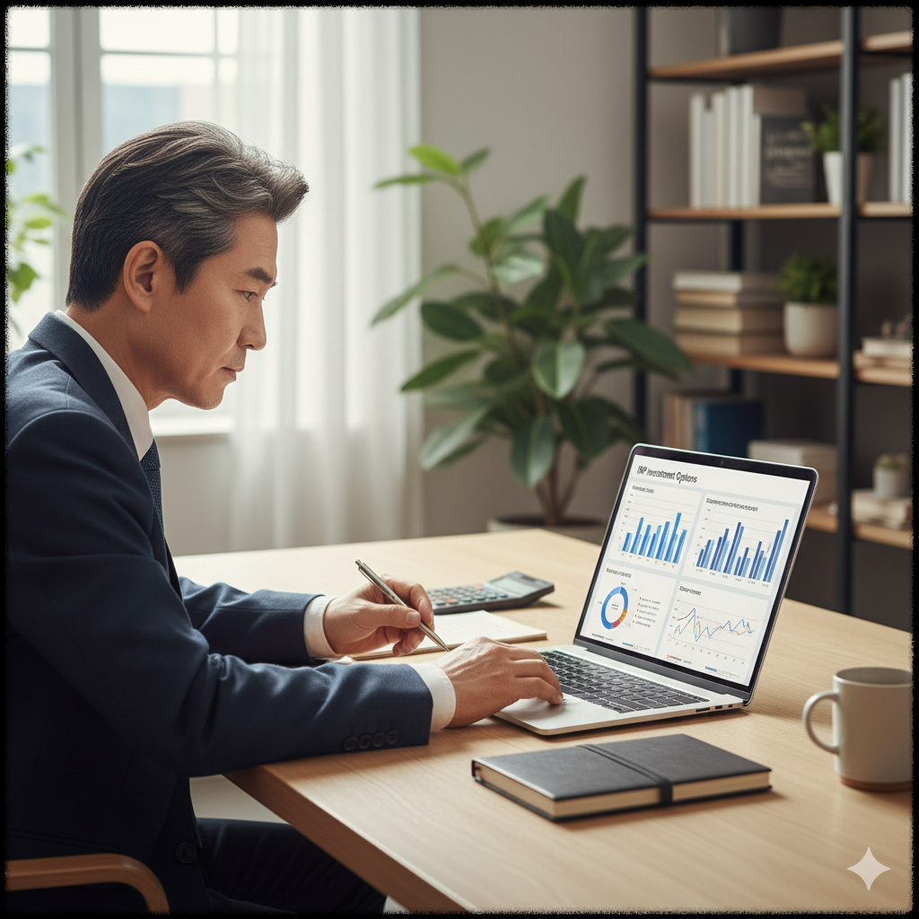 IRP 계좌 옵션을 확인하는 모습