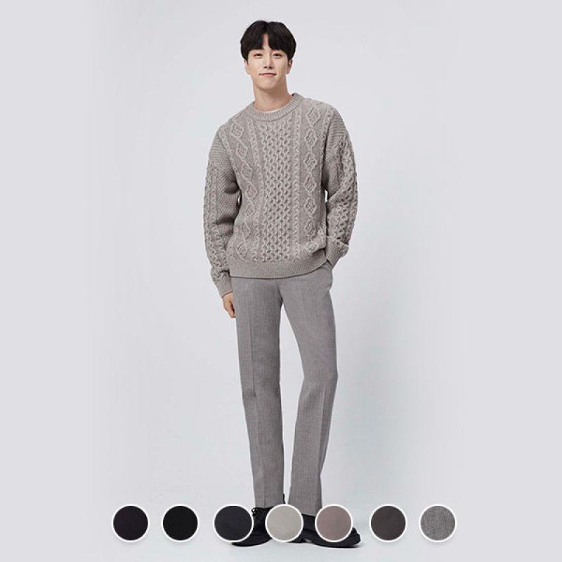 매장발송 지오다노 남성 겨울 기모 테이퍼드핏 슬랙스 111915