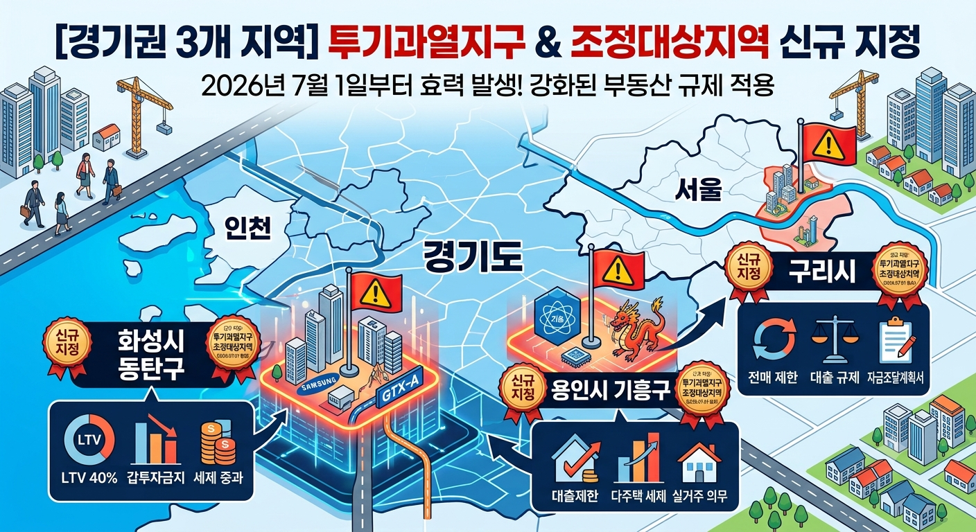 필독! 동탄·기흥·구리 규제지역 지정
