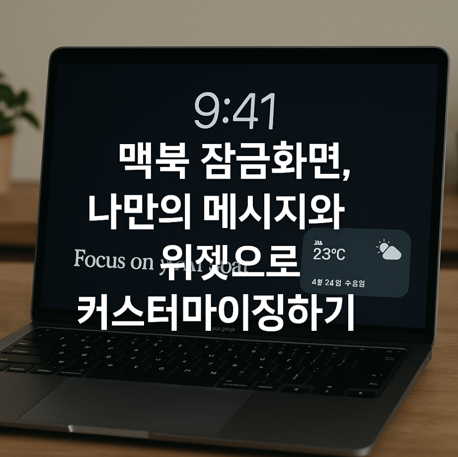 맥북 잠금화면, 나만의 메시지와 위젯으로 커스터마이징하기