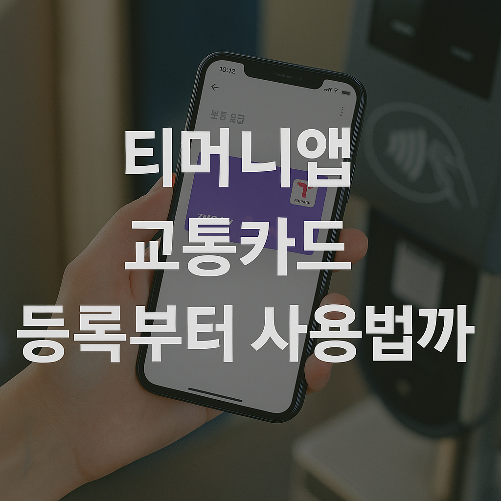 🚇 티머니앱 교통카드 등록부터 사용법까지 (2025 최신 가이드)
