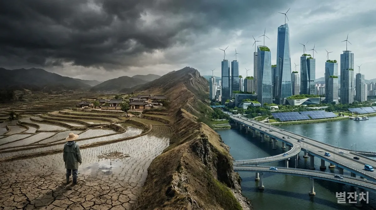 엘니뇨와 기후 변화의 영향을 받는 한국 농촌 및 도시 풍경