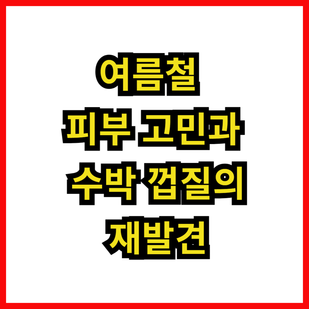 여름철 피부 고민과 수박 껍질의 재발견