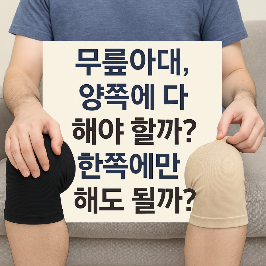 무릎아대, 양쪽에 다 해야 할까? 한쪽에만 해도 될까?