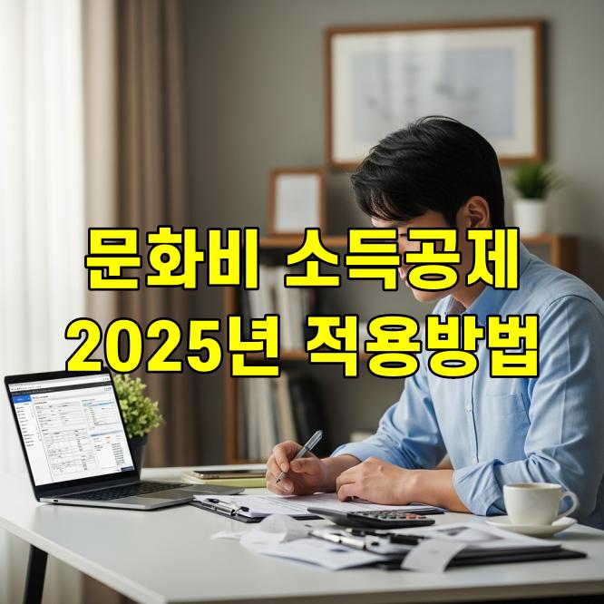 문화비 소득공제 2025 최신 정리 적용 대상, 요건, 혜택 완벽 분석