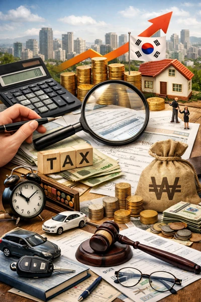 한국 세금 신고 준비 장면