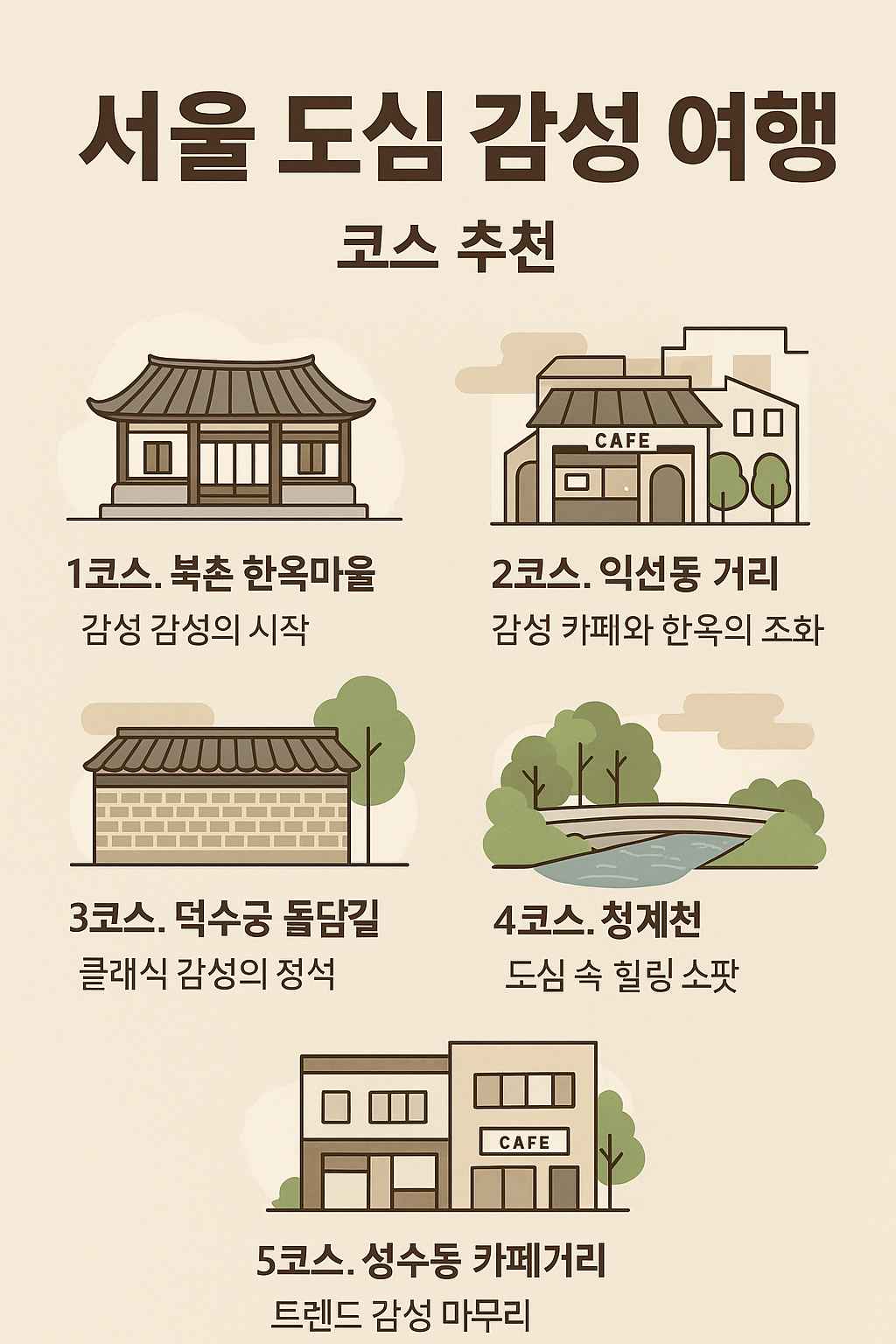 서울 도심 감성 여행 한눈에 보기