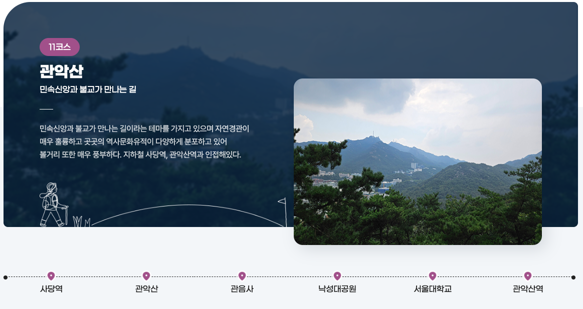 서울둘레길 11코스 관악산 구간 등산 트레킹 코스 정보 주변 맛집 지도 날씨