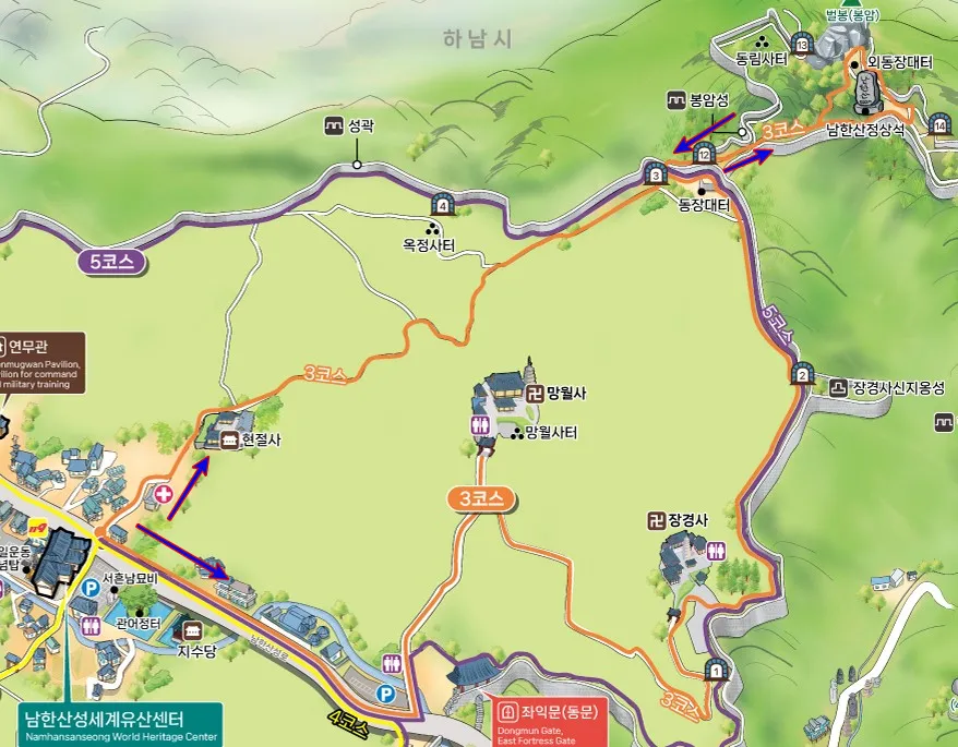 남한산성-둘레길-3코스-안내도