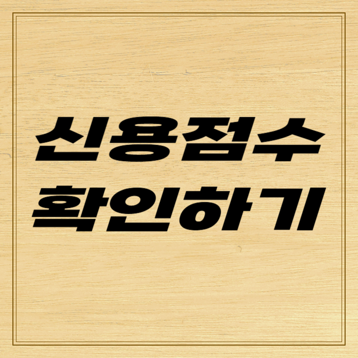 신용점수 확인하기