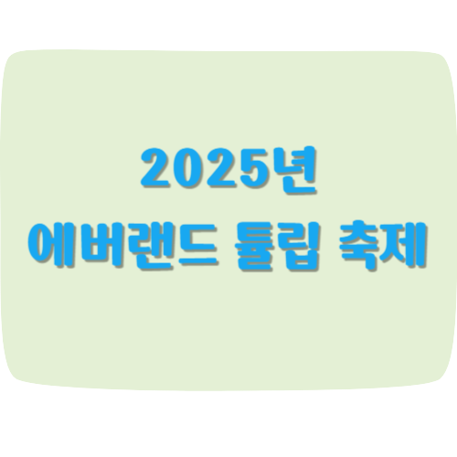 2025년 에버랜드 튤립 축제