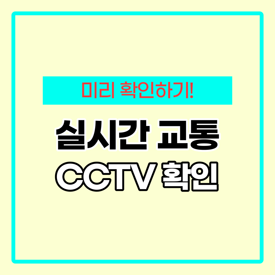 실시간 교통정보 cctv