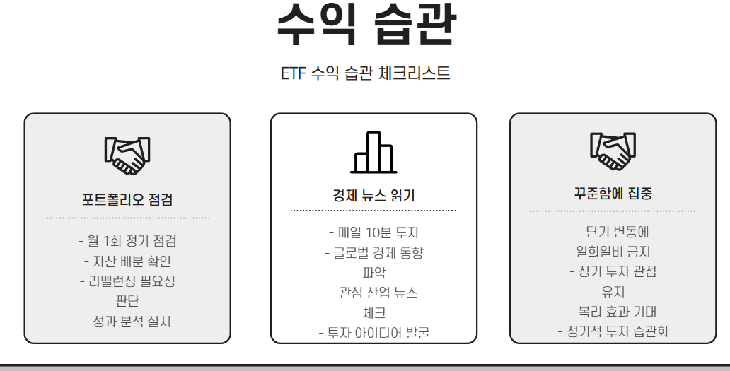 ETF 수익 습관 체크리스트