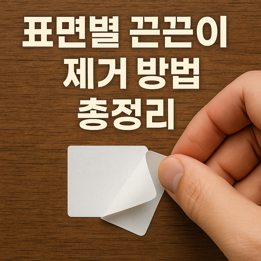 표면별 끈끈이 제거 방법
