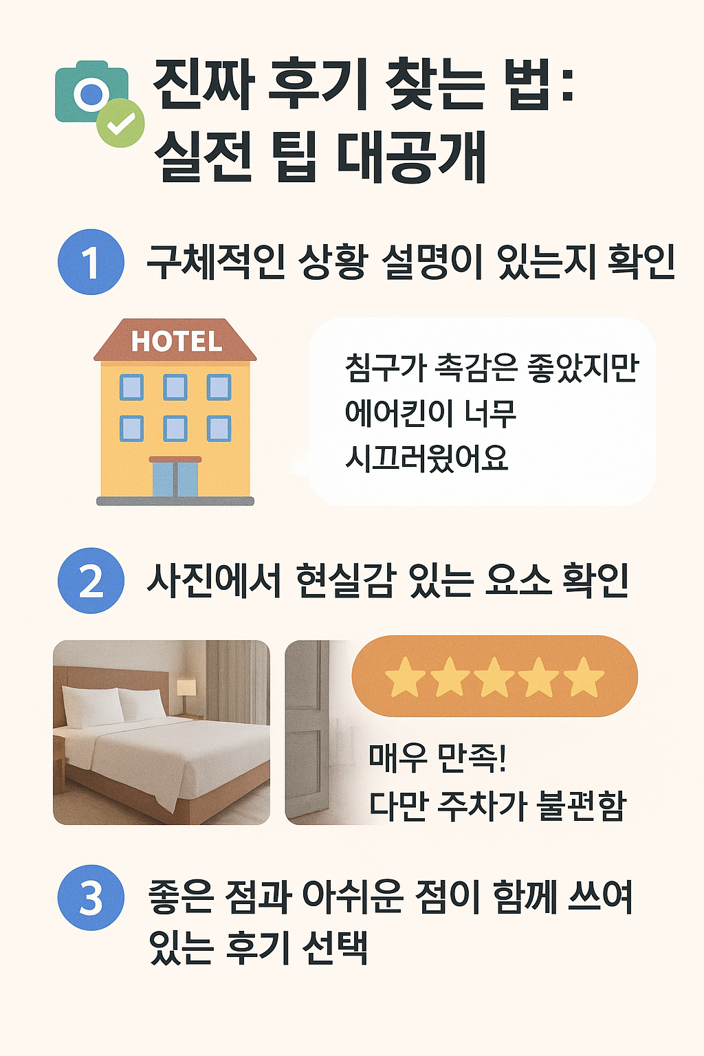 숙소 후기, 다 믿으면 큰코다친다! 조작된 후기 구별법과 진짜 후기 찾는 꿀팁