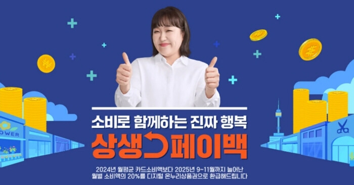 상생페이백 홈페이지 소비로 함께하는 진짜행복 이미지