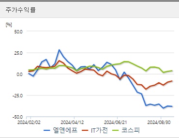 엘앤에프 주가수익률