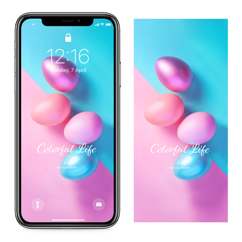 11 유광 컬러 계란 C - Colorful Life 부활절계란배경화면