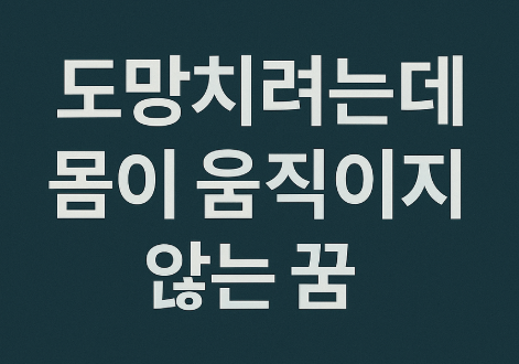 도망치려는데 몸이 움직여지지 않는 꿈