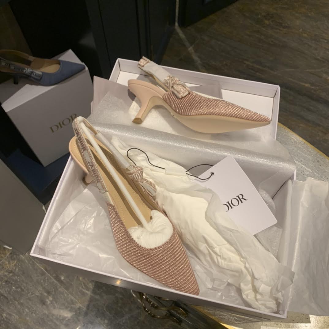 자디올 슬링백 로즈드방 핑크 미들힐 에스리아