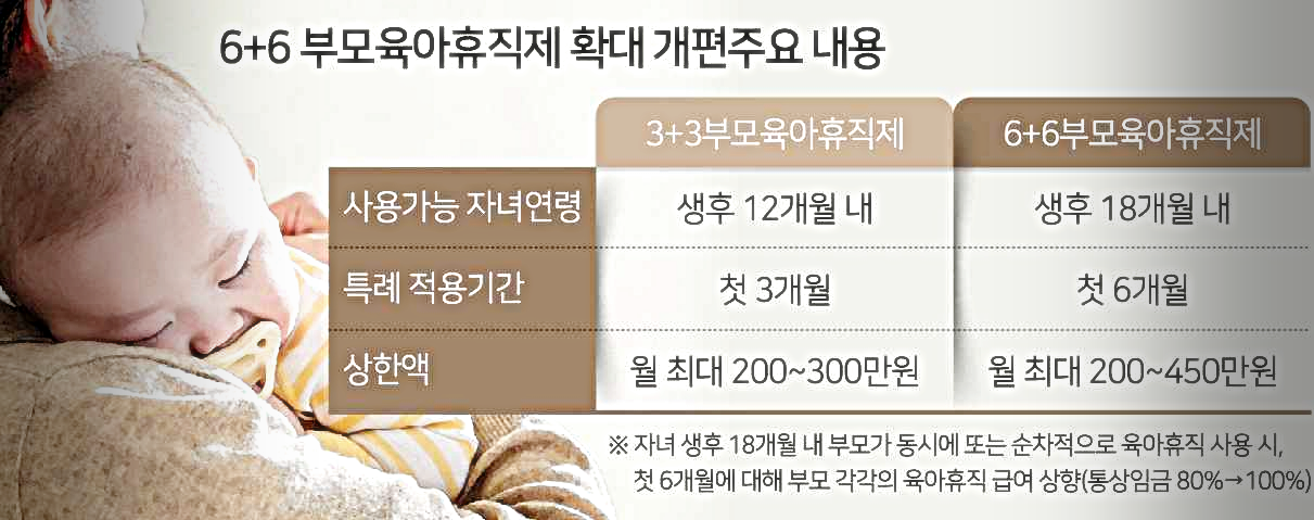 6+6 부모 육아 휴직제 확대 개편안