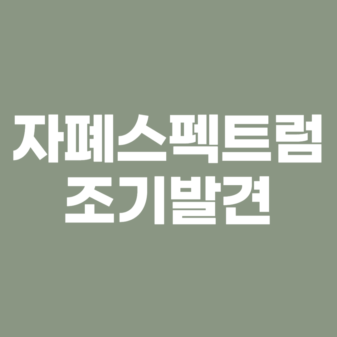 자폐스펙트럼 조기발견