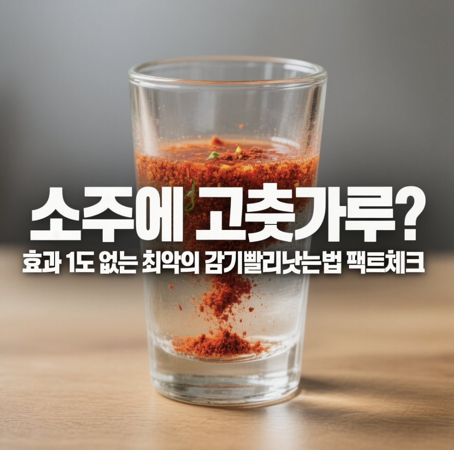 소주에 고춧가루? 효과 1도 없는 최악의 감기빨리낫는법 팩트체크