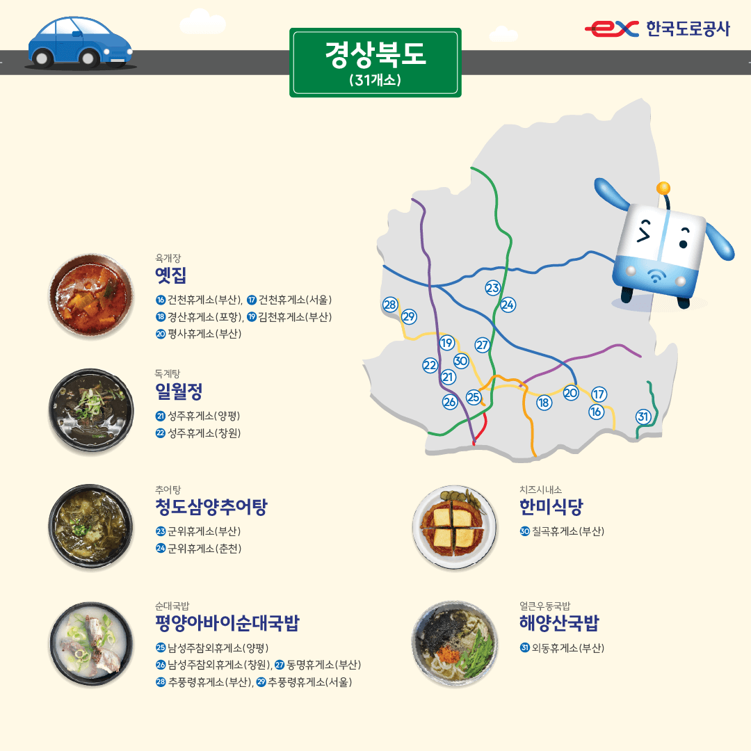 고속도로 휴게소 맛집
