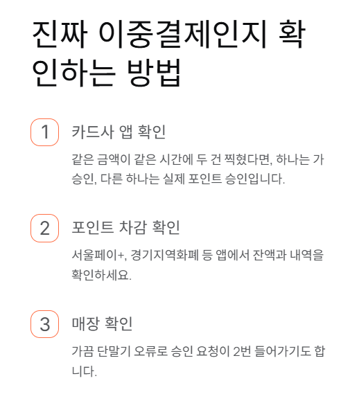 진짜 이중결제인지 확인하는 방법