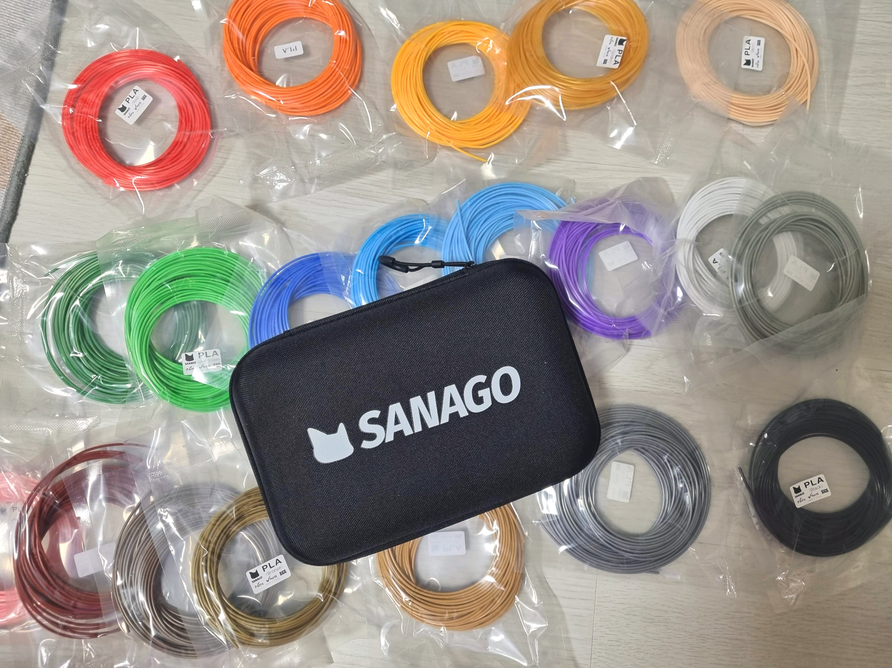뉴 사나고 3D펜 PLA필라멘트 20색세트