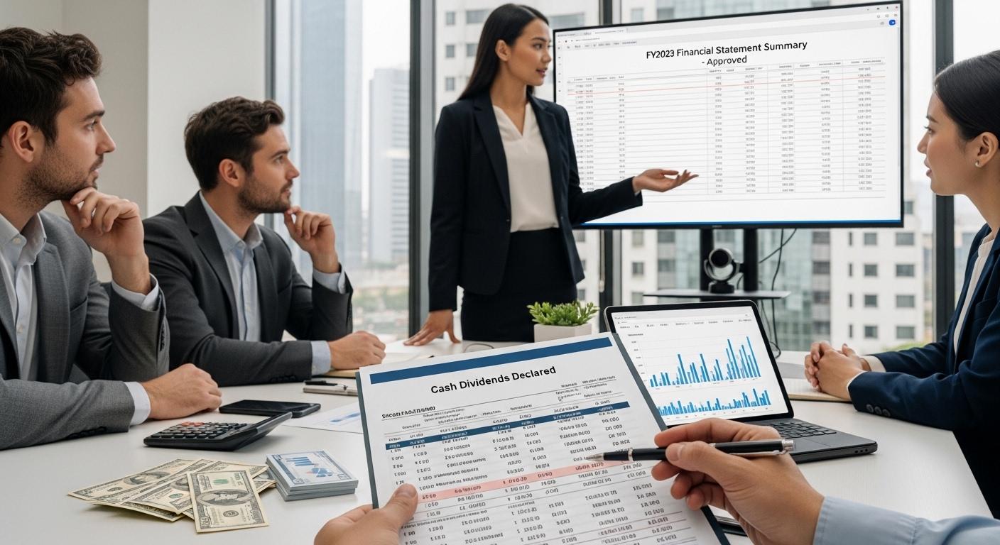 재무제표 승인 현금배당