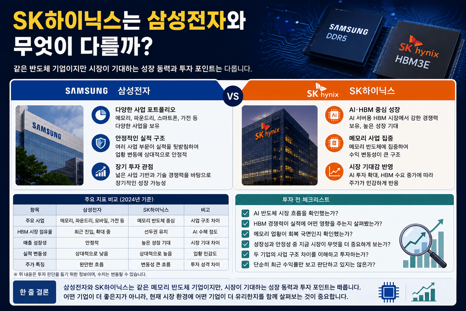 삼성전자 SK하이닉스 비교