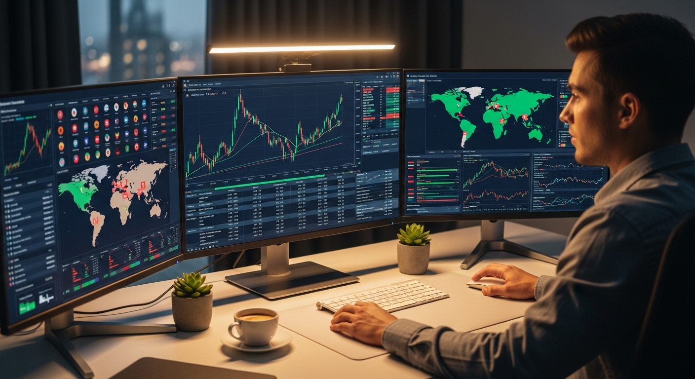 국내 증권사를 통한 해외 주식 거래 화면을 집중해서 보고 있는 투자자