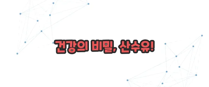 산수유 효능 이보다 자세히 설명할순없다
